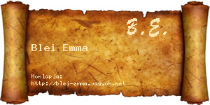 Blei Emma névjegykártya
